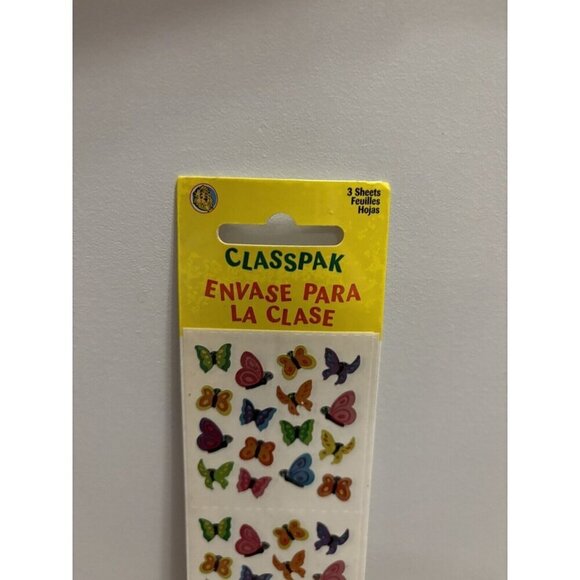 Vintage Sandylion Stickers Classpak Lot of 3 Packages Butterfly Foil New Sealed - Picture 2 of 6